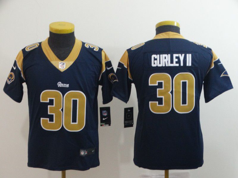 Youth Los Angeles Rams #30 Gurley ii Blue Nike Vapor Untouchable Limited Playe NFL Jerseys->women nfl jersey->Women Jersey